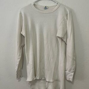 Vintage 80’s/ 90’s J.E. Morgan Arctex Thermal Shirt Made In USA Ducktail Large